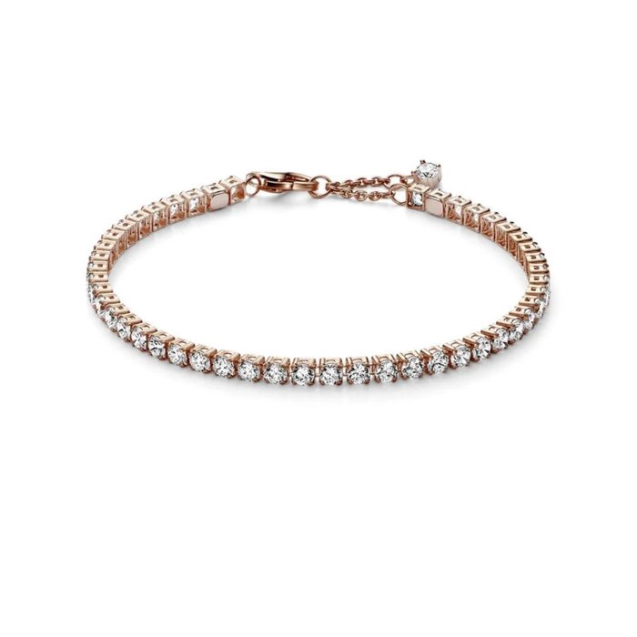 Rose gold teniska narukvica, rose gold boja