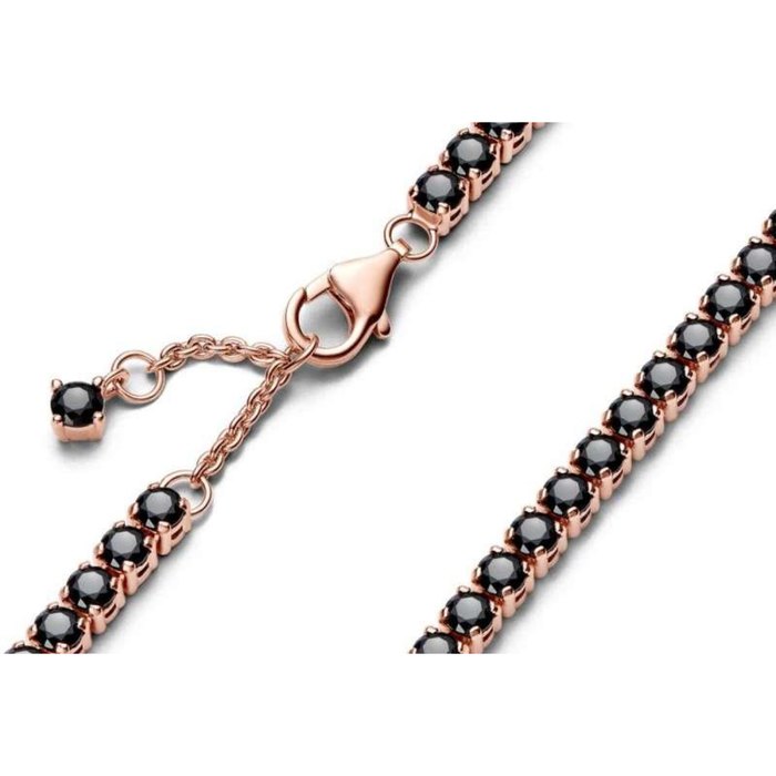 Rose gold narukvica s crnim cirkonima, rose gold boja