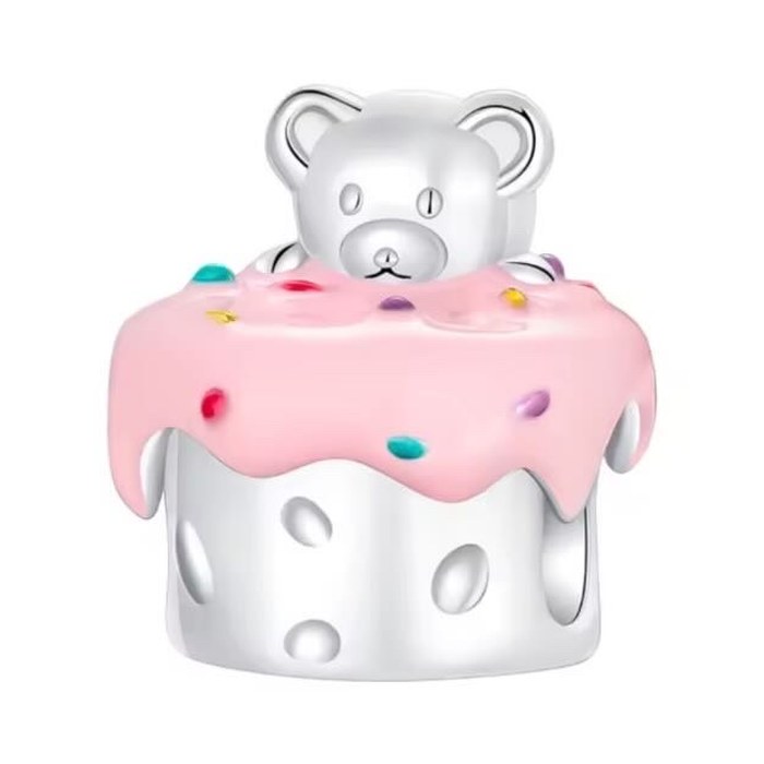 Privjesak Meda na torti, srebrna boja
