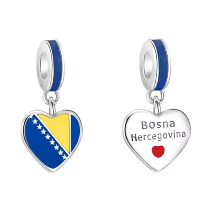 Privjesak Bosna i Hercegovina, srebrna boja